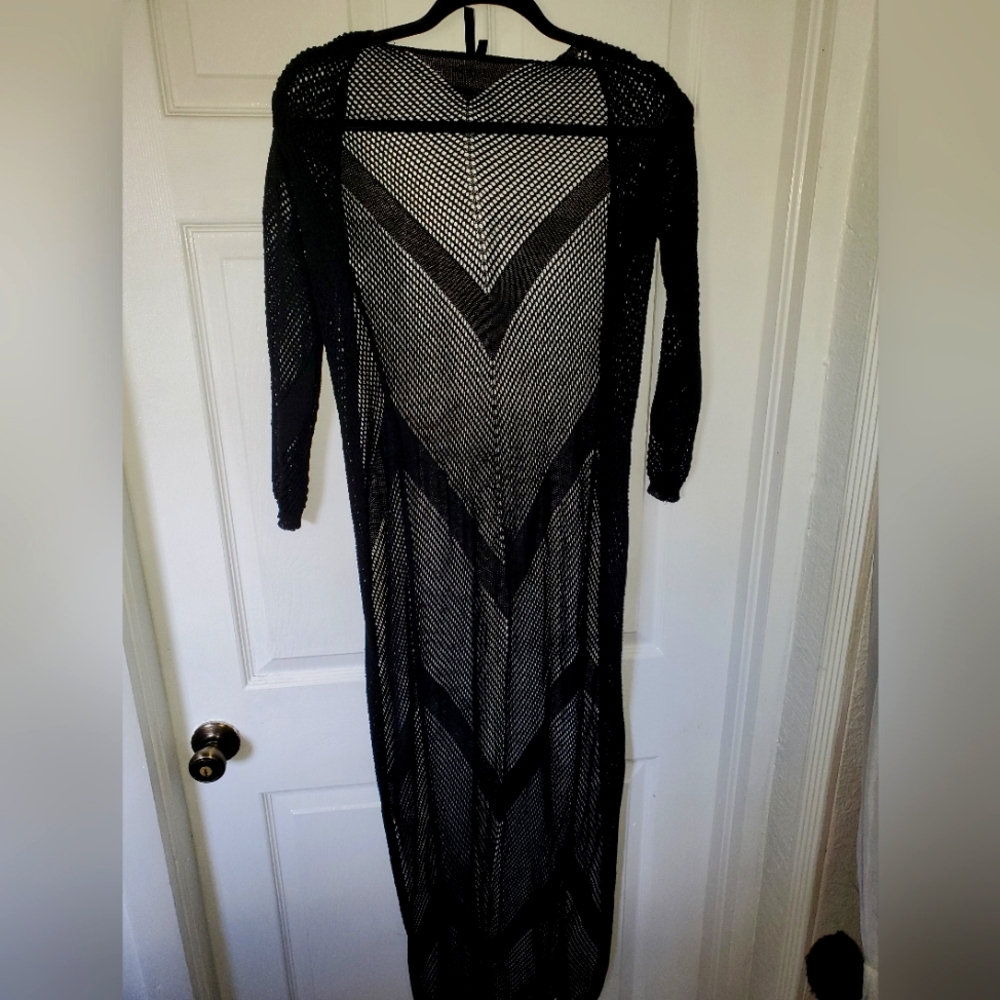 Crochet Black cover-up, Medium, Codigo
